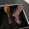 Botines de Tobillo Gruesos de Tacón Grueso y Punta Redonda Estilo Británico 2024 Otoño e Invierno Nuevos para Mujer, Piel Completa Interior y Exterior, Cremallera Lateral, Tacón Medio, Botas Martin