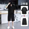 Conjunto de Calça Longa de Manga Curta Venda Quente de Verão Conjunto de Shorts de Manga Curta Moda Casual Conjunto de Roupa Esportiva para Casal
