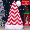 Chapéu de Natal Novo Transfronteiriço Papai Noel Listrado Xadrez Adorno para Cabeça Crianças do Jardim de Infância Chapéu de Floco de Neve Decoração