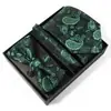 Conjunto de Caixa de Presente Gravata Masculina Padrão Paisley de Alta Qualidade 8cm Poliéster Gravata Amarrada à Mão Conjunto de Lenço de Bolso Gravata Borboleta Masculina para Homens