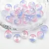 Pulsera de Cuentas Acrílicas de Agujero Grande Lisas, Jelly, Bicolor Dispersas, Cuentas Redondas Degradadas, Accesorios para Joyería Hecha a Mano DIY