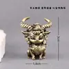 Latón de Venta Caliente Transfronterizo Mini Vintage Creativo Figura de Oveja del Zodiaco Chino, Cabeza de Oveja Bestia Mítica Decoración del Hogar