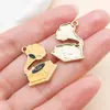 Accesorio de aleación con goteo de aceite, nota musical de guitarra, violín, piano, colgante para collares, llaveros y joyería DIY