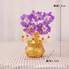 Mini citrino árvore da fortuna árvore do dinheiro saco de dinheiro da sorte resina decoração balcão desktop árvore da fortuna artesanato decoração