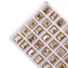 Rinestones Decorativos para Uñas de Forma Cuadrada Larga, Varios Tamaños, Color Transparente Champagne, Cristales de Vidrio Multifacéticos, Accesorios para Uñas al por Mayor