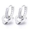 Pendientes de plata de ley 925 con diamantes Love Rai para mujer, estilo coreano, nuevo diseño distintivo, pendientes sencillos y elegantes.