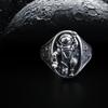 Nuevo Anillo de Astronauta para Hombre Moderno de Alta Gama Sentido Robot Anillo de Dedo Vintage de Astronauta para Hombre Anillo de Pareja Mujer