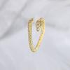 Anillo abierto para mujer de serpiente de ojos verdes temperamental tendencia de personalidad europea y americana serpiente con forma de serpiente incrustada de circonita anillo de comida suministro de comercio exterior