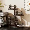 Estante de Almacenamiento para Portavasos de Escritorio de Bambú Simple Organizador de Bocadillos y Condimentos Sala de Estar Taza de Agua Almacenamiento de Múltiples Niveles Sala de Té Comedor