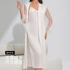 Pijama de Cetim Transfronteiriço Wenhua para Mulheres Verão Sexy com Alças Longo Duas Peças Conjunto para Casa 7017+7018