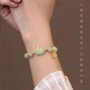 Pulsera Conejo de Jade Estilo Chino para Mujer Diseño Nicho ins de Alto Valor Pulsera de Estudiante Novia Regalo de Cumpleaños Antiguo