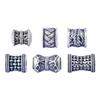 S999 Pie de Plata Mate Filigrana Antigua Moneda de Cobre Hueca Patrón Tejido de Loto Cuentas Cuentas de Plata Pulsera Manualidades DIY Accesorios de Plata