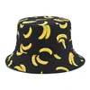 Sombrero para Mujer Verano Estilo Coreano Estampado de Frutas Sombrero de Pescador Viaje de Verano Versátil Estudiante Casual al Aire Libre Sombrero para el Sol