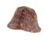 Gorro de Pescador Tejido de Felpa con Líneas Irregulares para Mujer, Invierno, Versátil, Casual, Cálido, Gorro Tipo Cubeta, Gorro Cálido para Exteriores con Protección para los Oídos