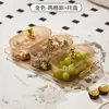 Frete Grátis, Prato de Lanche para Chá Exquisito e de Alto Padrão, Mesa de Centro para Sala de Estar, Prato de Lanche de Plástico, Luxo Acessível e de Alto Valor para Lanches Domésticos