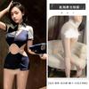 Lencería Sexy de Pecho Pequeño Push-Up Tentación Caliente Deseo Puro Talla Grande Sexy Uniforme de Policía Hermana Mayor Cardigan con Cremallera 6237