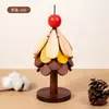 Manteles individuales de alta gama con temática de árbol de Navidad, resistentes al calor, perfectos para mesas de comedor en casa; decoraciones de mesa creativas y posavasos hechos de madera maciza resistente al calor