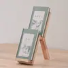 Estantería de Exhibición de Madera Maciza, Estante de Exhibición de Libros, Soporte de Escritorio Móvil de Doble Capa con Ángulo Ajustable Inclinado