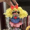 Kit de materiales DIY hecho a mano para muñecas de vaina, colgantes de campanillas de viento de frutas terminados, colgantes de coche de muñeca de vaina de cáscara de fruta