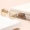 2025 novos óculos de sol ovais transfronteiriços amazon lentes quentes redondos metal óculos de sol da moda homens e mulheres