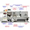 CT2140V Mini Torno Multifuncional Máquina Herramienta Pequeña Torno para Metal para Bricolaje Torno CNC Multifuncional