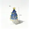 Árvore de Natal de Vidro Giratória Zibo Enfeite de Presente de Natal Decoração de Mesa 6,5cm Árvore Artificial