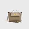 Bolso Kelly 2424Mini de Piel Genuina de Hombro Único Cruzado Gran Capacidad Bolso Casual Tipo Bollo Bolso de Mano Bolso de Moda para Mujer