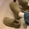 Zapatos de Algodón para Niñas 2026 Nuevas Botas de Nieve de Invierno para Niños con Velcro Niños Grandes Botines Cortos Birkenstock Calidez con Felpa Chica