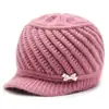 Novo Estilo Chapéu de Mãe Feminino Inverno Imitação de Pelo de Vison Chapéu Superior Moda Couro Quente Chapéu para Meia-idade e Idosos Bolsa de Pelo Chapéu de Cabeça Tendência