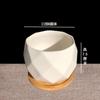 Macetas para Suculentas Macetas de Cerámica para Suculentas Macetas de Porcelana Blanca Macetas Simples Hechas a Mano Plantas Suculentas Flores Pequeñas Huaishai