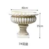 Base de maceta de columna romana para suelo, grande, decoración de cerámica europea, macizo de flores personalizado, villa, puerta de escenario, nórdico