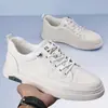 Verano Nuevo Estilo Zapatos Blancos de Moda Versátiles Slip-on Blancos Cómodos de Moda Casual Antideslizantes Zapatos de Skate para Hombre Tendencia