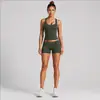 Conjunto de ropa de yoga transfronterizo, chaleco deportivo ajustado de secado rápido, conjunto de fitness para correr al aire libre, Pilates para mujer