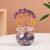 Árbol del Dinero de Grava Natural, Árbol de la Fortuna de Cristal, Decoración de Escritorio para el Hogar para Atraer Riqueza, Regalo de Decoración para Estación de Trabajo de Oficina