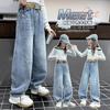 Jeans para Niñas Primavera y Otoño 2025 Nuevo Estilo Occidental Pantalones Machete para Niñas Pantalones Casuales Sueltos de Primavera para Niños Grandes