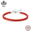 Ano de Vida de Ivor Corda Vermelha Interface de Prata Esterlina Pulseira Trançada Vermelha Pulseira de Prata S925 da Moda Outlet de Fábrica