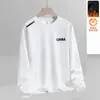 Moletom Masculino de Veludo Outono e Inverno Gola Redonda Pulôver Manga Longa Camisa Básica Masculina Solta Casual Versátil Tops Roupas Masculinas