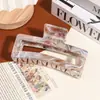 Tiktok Clips de Cabelo Quadrados Extra Grandes com Padrão de Mármore Transfronteiriços para Penteados Modernos, Adequados para Cabelos Grossos e Penteados Presos, Presilha Tubarão