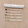 Barril para Pinceles de Sombra de Ojos Suaves de Pelo de Animal con Patrón de Mármol Personalizado con 5 Juegos de Pinceles para Mezclar y Difuminar Sombras de Ojos Portátil