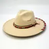 Tendencia de personalidad de la moda europea y americana transfronteriza sombrero de fieltro diseño original sombrero fedora temperamento británico sombrero de lana outlet de fábrica