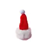 Chapéu Pequeno de Natal Estilo Coreano Mini Chapéu de Natal Cor de Natal Pingente de Vestido Bola de Lã para Dedo Chapéu Decorativo