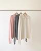 En Stock Otoño 2026 Nuevo Coreano Dongdaemun Ou*Ce Suéter de Punto de Manga Larga de Color Sólido Adelgazante Holgado Cuello Polo