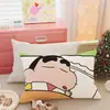 Funda de almohada de terciopelo ártico linda de invierno de Crayon Shin-Chan para niños, forrada de forro polar, 30x50 cm, funda individual para almohada, dormitorio de estudiante