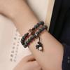 Pulsera de Cuentas Budistas de Madera Doble Círculo Ámbar Medicinal Loto Bodhi Optimizada para Hombres y Mujeres, Pulsera Estilo Étnico
