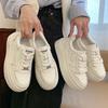 Sapatos Brancos de Nicho High-End para Mulheres 2025 Outono Novo Sola Grossa Aumentadores de Altura Versátil Casual Plataforma Tênis