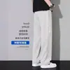 Seda Gelada Casual Masculina Verão Fino Tendência Solto Secagem Rápida Perna Reta Calça Esportiva Masculina Perna Larga Longa Venda por Atacado