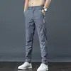 Pantalones Casuales de Seda Fina para Hombre Verano 2026, Pantalones Transpirables de Secado Rápido de Pierna Recta, Pantalones Deportivos Versátiles de Moda para Hombre
