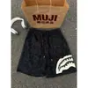 Shorts de Verano para Hombre de Moda con Estampado Patchwork de Boca de Tiburón, Frescos y Transpirables, Estilo Casual Americano, Shorts Deportivos y de Fitness Finos de Cinco Bolsillos