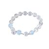 Verano Fresco Blanco Cristal Azul Cristal Pulsera Pequeña Fresca y Exquisita de Bola Exquisita de Lujo Ligero Pulsera para Regalo de Novias