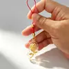 Amuleto de gato de la suerte de dibujos animados en lámina de oro 999 puro, una pequeña figura de dios de la fortuna, para cadenas de teléfono, llaveros y decoraciones de bolsas, perfecto como regalo promocional
